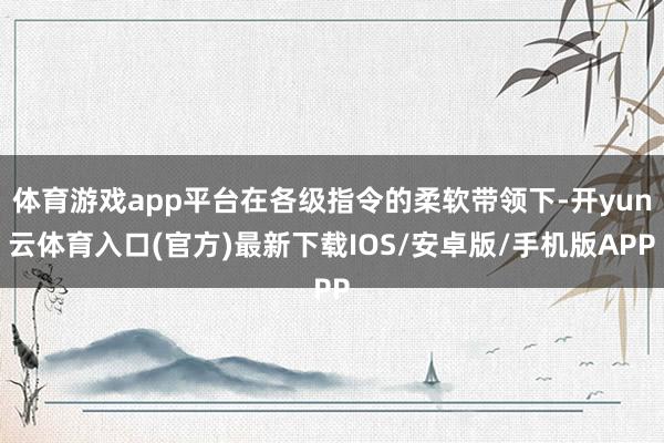 体育游戏app平台在各级指令的柔软带领下-开yun云体育入口(官方)最新下载IOS/安卓版/手机版APP